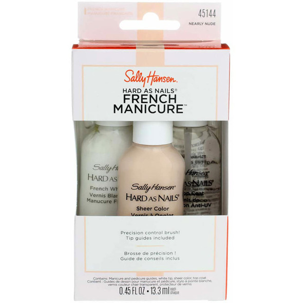 Sally Hansen Hard As Nails French Manicure Nearly Nude Kit (2 Pack)