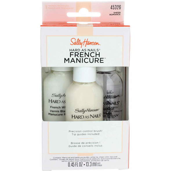 Sally Hansen Hard As Nails French Manicure Sheer Romantic Kit (3 Pack)