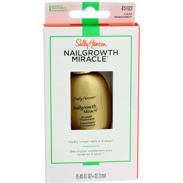 Sally Hansen Nail Growth Miracle Growth Treatment Clear 0.45 Ounce (13.3ml) (3 Pack)