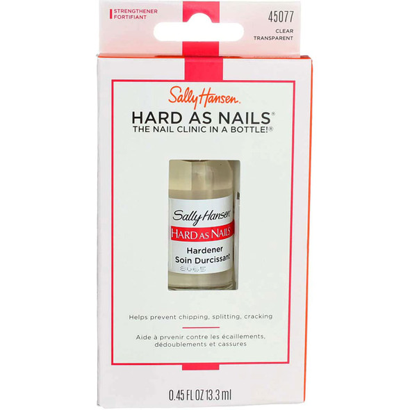 Sally Hansen Hard As Nails Strengthener Clear 0.45 Ounce (13.3ml) (3 Pack)