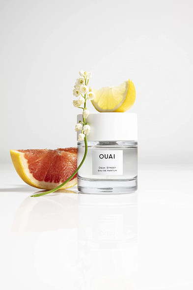 OUAI Dean Street Eau de Parfum. An Elegant Perfume Perfect for Everyday Wear. The Fresh Floral Scent has Notes of Citrus, Apricot, and Magnolia, and Delicate Hints of Rose and Musk (1.7oz)