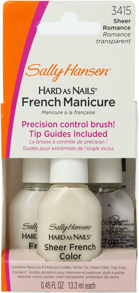Sally Hansen Hard As Nails French Manicure Set - Sheer Romance, 3 ct