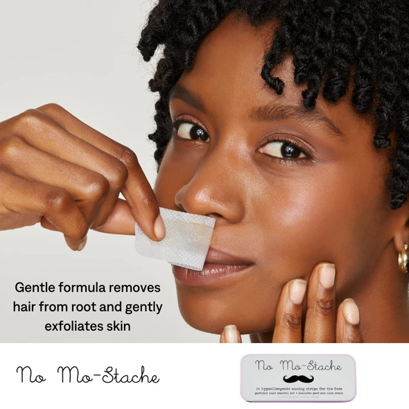 No Mo-Stache Lip Waxing Kit 40 Count - As Seen On Shark Tank - The Quick Easy Way for Hair Removal On The Go - Easy To Use Wax Strips for Face And Body - Portable Wax for One Shot Hair Removal