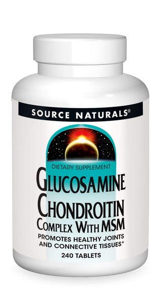 SOURCE NATURALS Glucosamine Chondroitin Complex with Msm Tablet, 240 Count