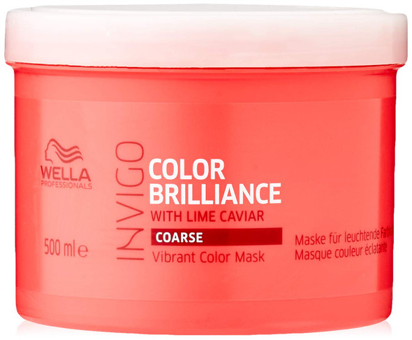 Wella Invigo Colour Brilliance Mask with Lime Caviar for Coarse Hair, 0.5504 kg 8005610633862