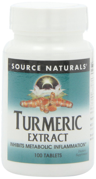 Source Naturals Turmeric Extract, 100 Tablets (Pack of 2)