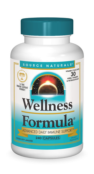 Source Naturals Wellness Formula Bio-Aligned Vitamins & Herbal Defense For Immune System Support - Dietary Supplement & Immunity Booster - 240 Capsules