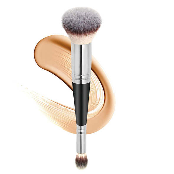 Daubigny Makeup Brushes Dual-ended Angled Foundation Brush Concealer Brush Perfect for Any Look Premium Luxe Hair Rounded Taperd Flawless Brush