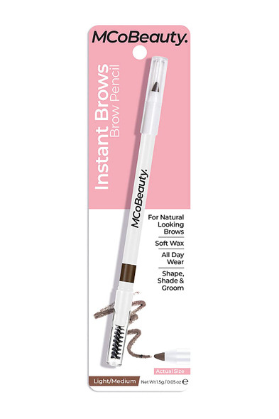 MCoBeauty Duo Brow Crayon & Highlighter - Two-In-One Eyebrow Styling Tool - Includes Brow Filler And Brow Bone Definer Highlight - Creamy, Long-Lasting Formulas - Dark Brown - 0.025 oz