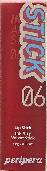 Peripera Ink Airy Velvet Lipstick | High-Pigmentation, Lightweight, Soft, Long-Lasting, Smudge-Resistant | Daily Rose (#06) 0.12 fl oz