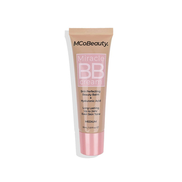 MCoBeauty Miracle BB Cream - Perfects And Corrects Skin - Covers Imperfections - Lightweight And Buildable Coverage - Delivers Extra Hydration - Fresh-Faced Finish - Medium Beige - 1.01 Oz Foundation