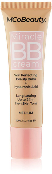 MCoBeauty Miracle BB Cream Foundation - Corrects Skin Tone And Blurs Imperfections - Lightweight And Buildable Coverage - Hydrates And Brightens The Skin - Lasts Up To 24 Hours - Medium - 1 Oz