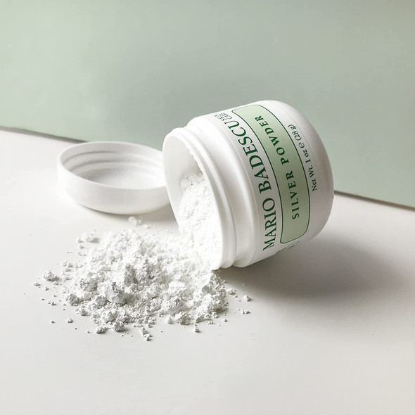 Mario Badescu Silver Powder for Oily Skin | Facial Mask that |Formulated with Kaolin Clay & Zinc Oxide|0.56 Ounce