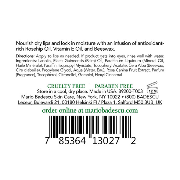 Mario Badescu Lip Wax, 1 Count (Pack of 1)