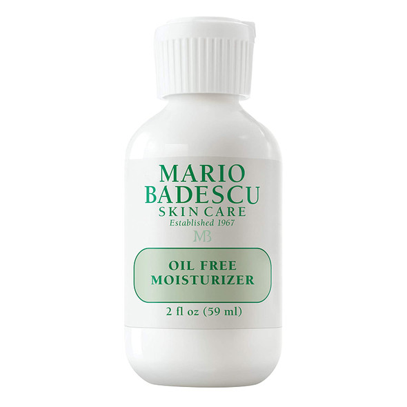 Mario Badescu Oil Free Moisturizer for Combination, Oily & Sensitive Skin, Lightweight, Hydrating Face Moisturizer Formulated with Allantoin & Lemongrass Extract | 2 FL OZ (Pack of 1)