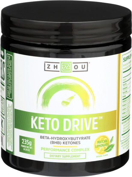 Zhou Nutrition, Keto Drive Bhb Ketones Matcha Lemonade, 8.29 Ounce