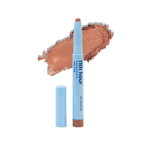 Alleyoop 11th Hour Cream Eyeshadow Sticks - Coffee Break (Matte) - Award-winning - Smudge-Proof and Crease Proof for Over 11 Hours - Easy-To-Apply and Compact for Travel - Cruelty-Free & Vegan, 0.05 Oz