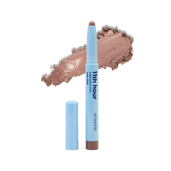 Alleyoop 11th Hour Cream Eyeshadow Sticks - Taupe Dollar (Matte) - Award-winning - Smudge-Proof and Crease Proof for Over 11 Hours - Easy-To-Apply and Compact for Travel - Cruelty-Free & Vegan, 0.05 Oz