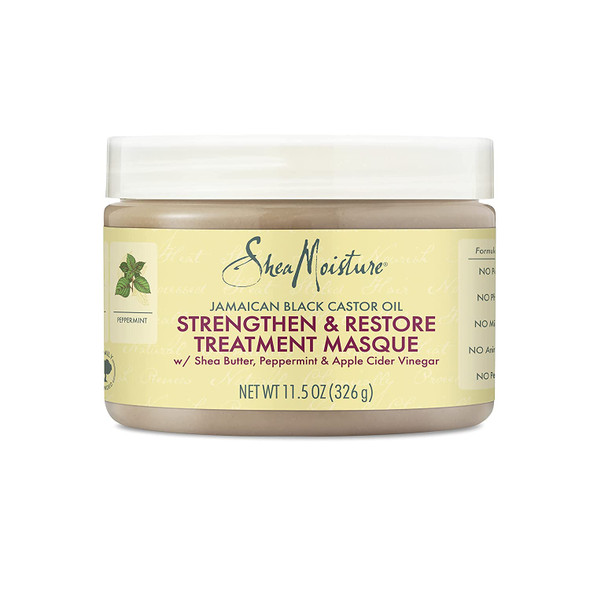 SheaMoisture Jamaican Black Castor Oil Treatment Masque For Dry Hair Jamaican Black Castor Oil Paraben Free Hair Mask 11.5oz