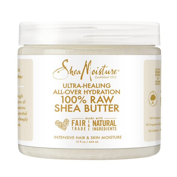 SheaMoisture Body Lotion For Dry Skin 100% Raw Shea Butter Intensive Hair And Skin Moisture Sulfate-Free Skin Care 15oz