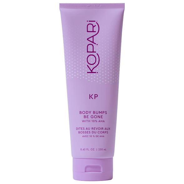 Kopari KP Scrub Full Size and Travel Size Set | Body Bumps Be Gone Scrub with 10% AHA, to Smooth Skin, Reduce Bumps, Decongest Pores, Clarifying, Gently Exfoliate & Wash | 8.45 fl oz and 2 fl oz