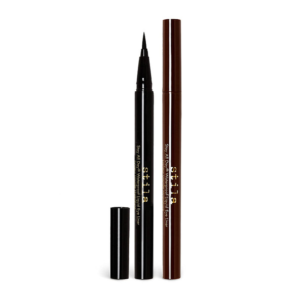 stila Double Down Stay All Day Waterproof Liquid Eye Liner Duo, 0.016 Fl Oz (Pack of 2)