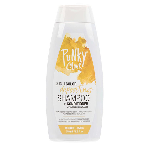 Punky Blondetastic 3in1 Color Depositing Shampoo  Conditioner with Shea Butter and Pro Vitamin B that helps Nourish and Strengthen Hair 8.5 oz