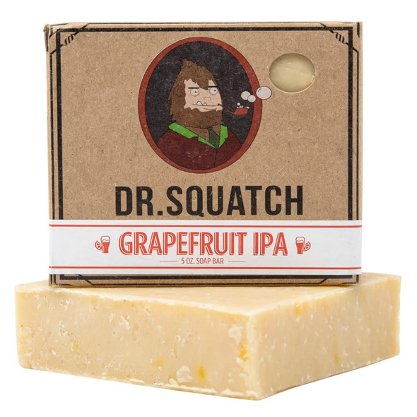 Dr. Squatch All Natural Bar Soap for Men with Zero Grit, Grapefruit IPA