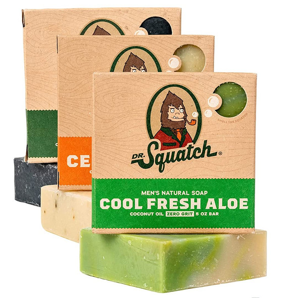 Dr. Squatch Men's Cologne and Natural Bar Soap - Woodland Pine Natural  Cologne and Pine Tar and Birchwood Breeze Men's Bar Soap - Smell rugged  woodsy and strong - Natural Cologne for