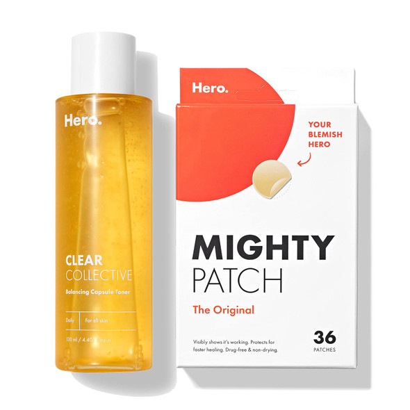 Hero Mighty Patch Original (36 count) and Balancing Capsule Skin Toner Bundle