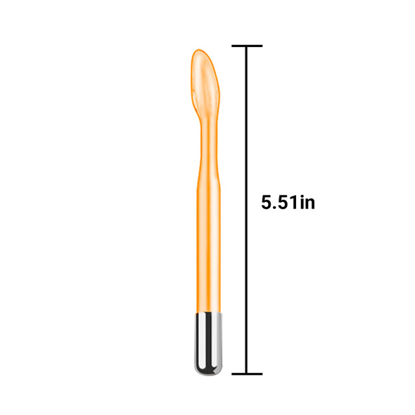 High Frequency Tongue Glass Tube Replacement for TUMAKOU High Frequency Facial Wand - Orange Accessory (Tongue Tube)