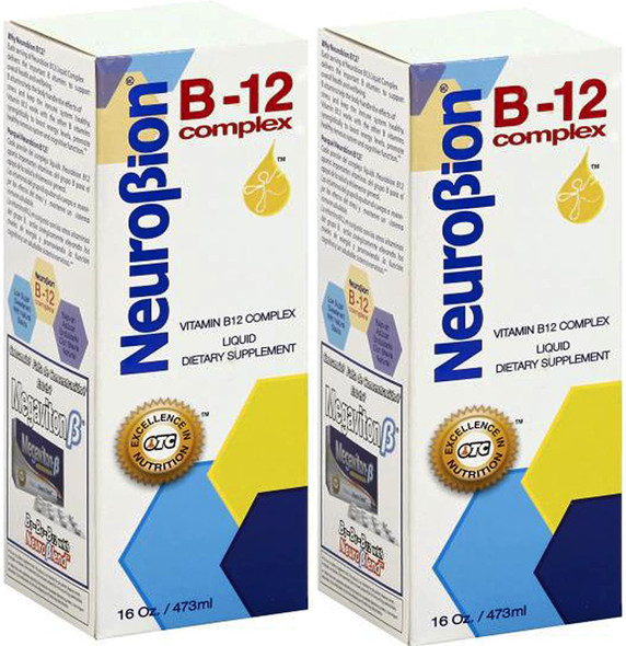 Neurobion Vitamin B12 Complex 16 Oz Liquid Citrus Flavor 2 Pack