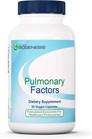 Nutra BioGenesis - Pulmonary Factors - Bromelain, Boswellia, and Mucolytic Agents for Lung & Sinus Support - 90 Capsules