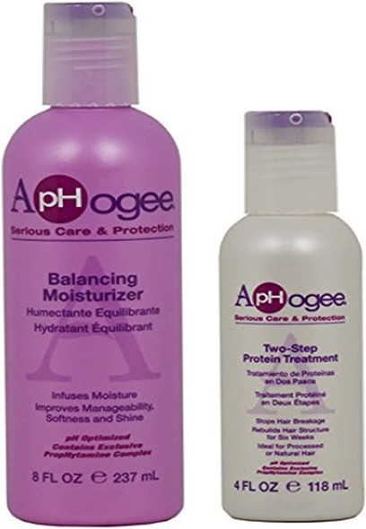 ApHogee Balancing Moisturizer 8oz + Two-Step Protein Treatment 4oz"Set"