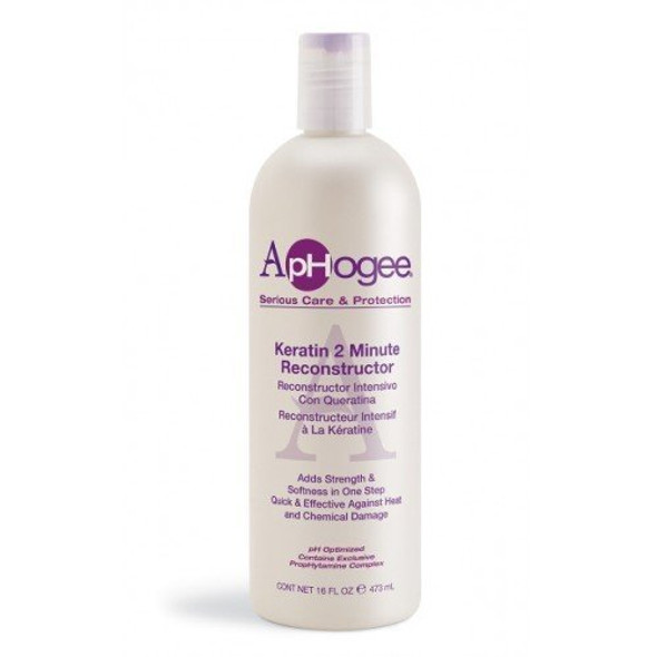 Aphogee Intensive Two Minute Keratin Reconstructor Restores Softness & Elasticity & Repairs Damaged Hair 16Oz/473Ml