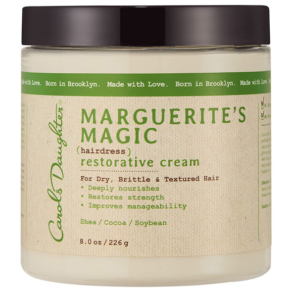 Carol's Daughter Marguerite's Magic Restorative Conditioning Cream for Thick Curly Natural Hair- Hair Moisturizer for Dry, Damaged Hair  Made with Shea and Cocoa Butter, 8 oz