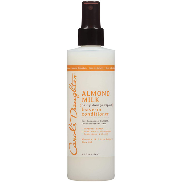 Carols Daughter Almond Milk Leave In Conditioner with Almond Milk, Aloe Butter and Shea Oil for Extremely Damaged Hair, 8 fl oz