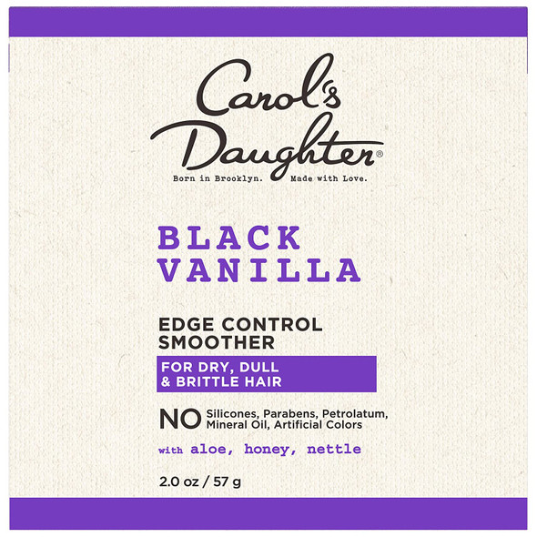 Carol's Daughter Black Vanilla Moisture and Shine Edge Control Smoother For Dry Hair and Dull Hair, with Aloe and Honey, Clear Edge Smoother, Edge Tamer, 2 oz (Packaging May Vary)