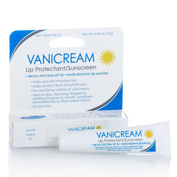 Vanicream Lip Protectant Sunscreen Spf 30 Tube, Fragrance & Gluten Free, One Size, No Color, Unscented, 0.35 Oz