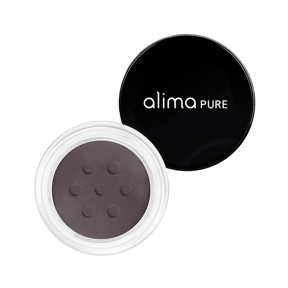 Alima Pure Loose Mineral Eyeshadow, Purple Eyeshadow Mineral Makeup, Womens Eye Makeup, Matte Eye Shadow, Natural Eyeshadow, Vegan Eyeshadow Makeup with Single Eyeshadow Case (Black Violet) .07 oz/ 2g