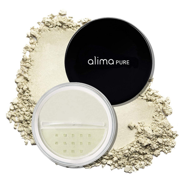 Alima Pure Color Balancing Primer Powder - Pore Primer to reduce Discoloration & Redness (0.16 oz/ 4.5 g) | Pistachio