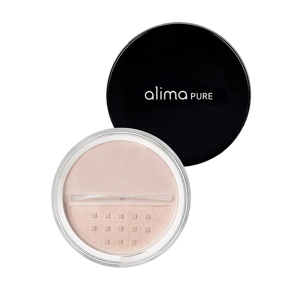 Alima Pure Radiant Finishing Powder - Loose Setting Powder Makeup - A fusion of Highlighter and Translucent Loose Finishing Powder (0.10 oz/ 3 g) | Olympia