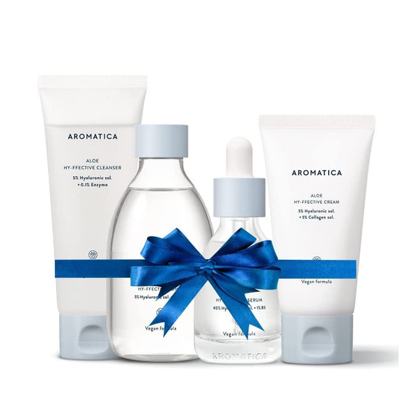 AROMATICA Aloe Hy-ffective Complete Set | with Aloe and Hyaluronic Acid | Perfect for dry, sensitive skin