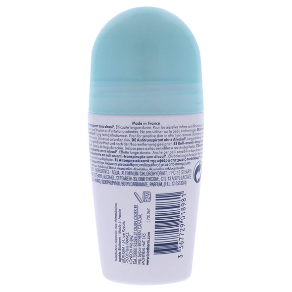 Deo Pure Antiperspirant Roll-On by Biotherm for Unisex - 2.53 oz Deodorant Roll-On