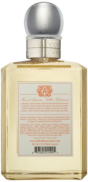 Antica Farmacista Bubble Bath, Orange Blossom Lilac & Jasmine, 15.8 Fl Oz