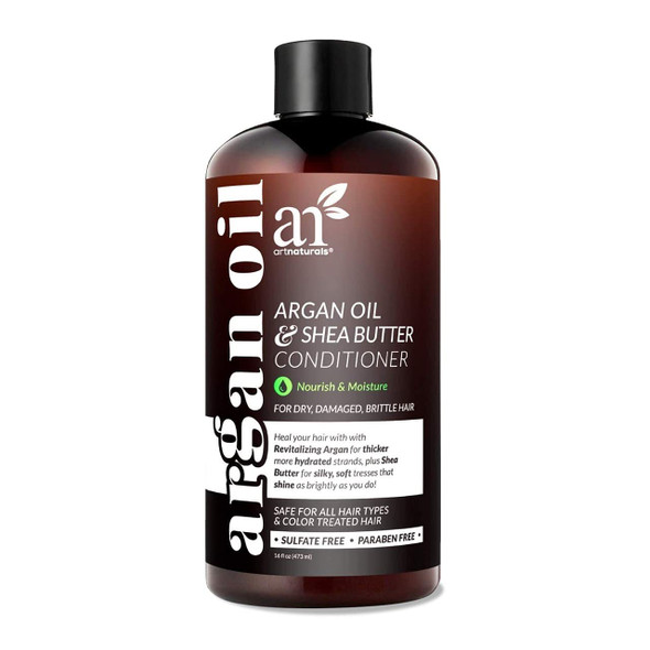 ArtNaturals Argan Oil Hair Conditioner - (16 Fl Oz / 473ml) - Sulfate Free - Treatment for Damaged and Dry Hair - For All Hair Types - Safe for Color Treated Hair