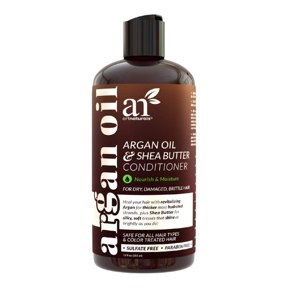 ArtNaturals Argan Oil Hair Conditioner - (12 Fl Oz / 355ml) - Sulfate Free - Treatment for Damaged and Dry Hair - For All Hair Types - Safe for Color Treated Hair