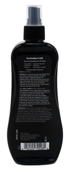 Australian Gold Intensifier Bronzing Dry Oil Spray 8 Ounce (235ml) (Pack of 6)