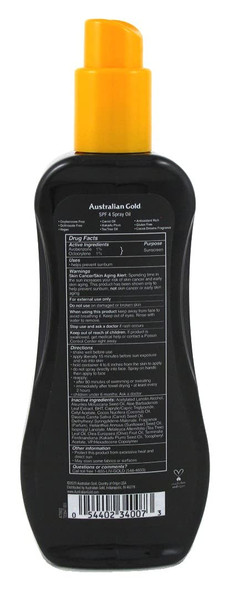 Australian Gold Spf#04 Spray Oil 8 Ounce (Carrot Oil Formula) (235ml) (2 Pack)