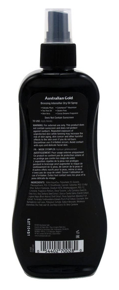 Australian Gold Intensifier Bronzing Dry Oil Spray 8 Ounce (235ml) (Pack of 2)
